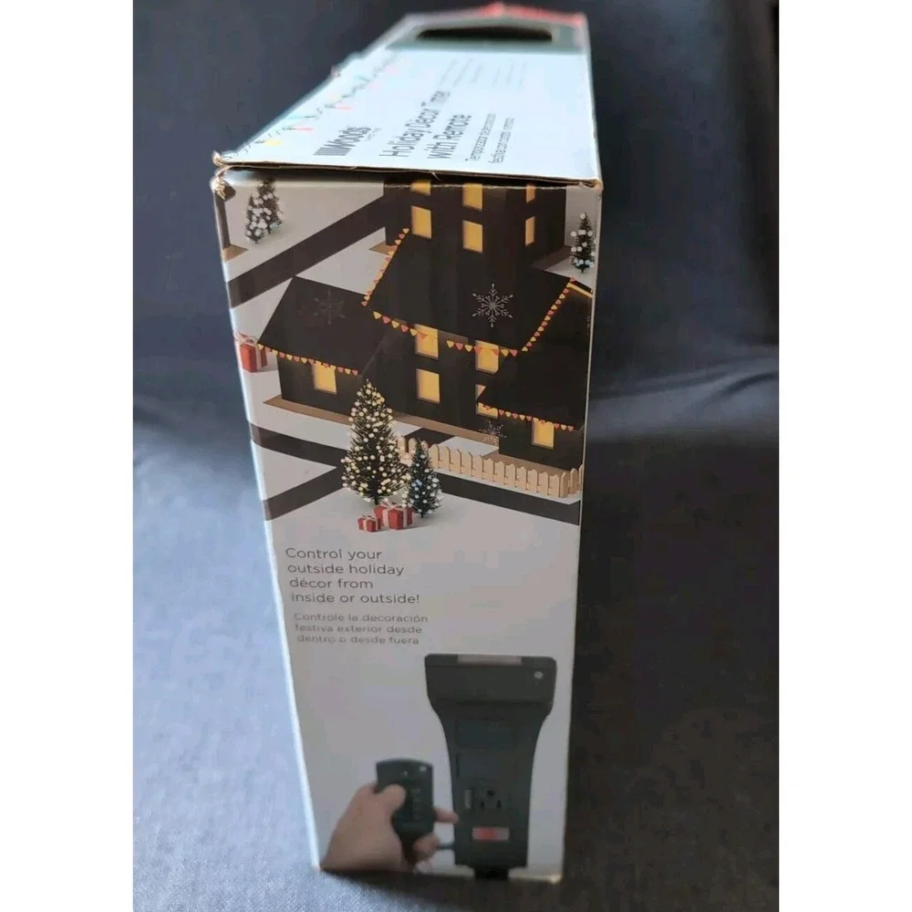 WOODS Outdoor Holiday Décor Timer With 100 foot Remote, 6 timer settings